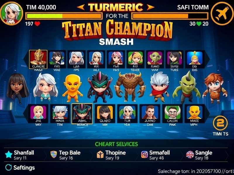 Turmeric Titan Champion Smash character lineup